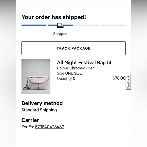 Lululemon Light Gray Festival Crossbody Bag - Picture 5 of 5